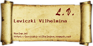 Leviczki Vilhelmina névjegykártya